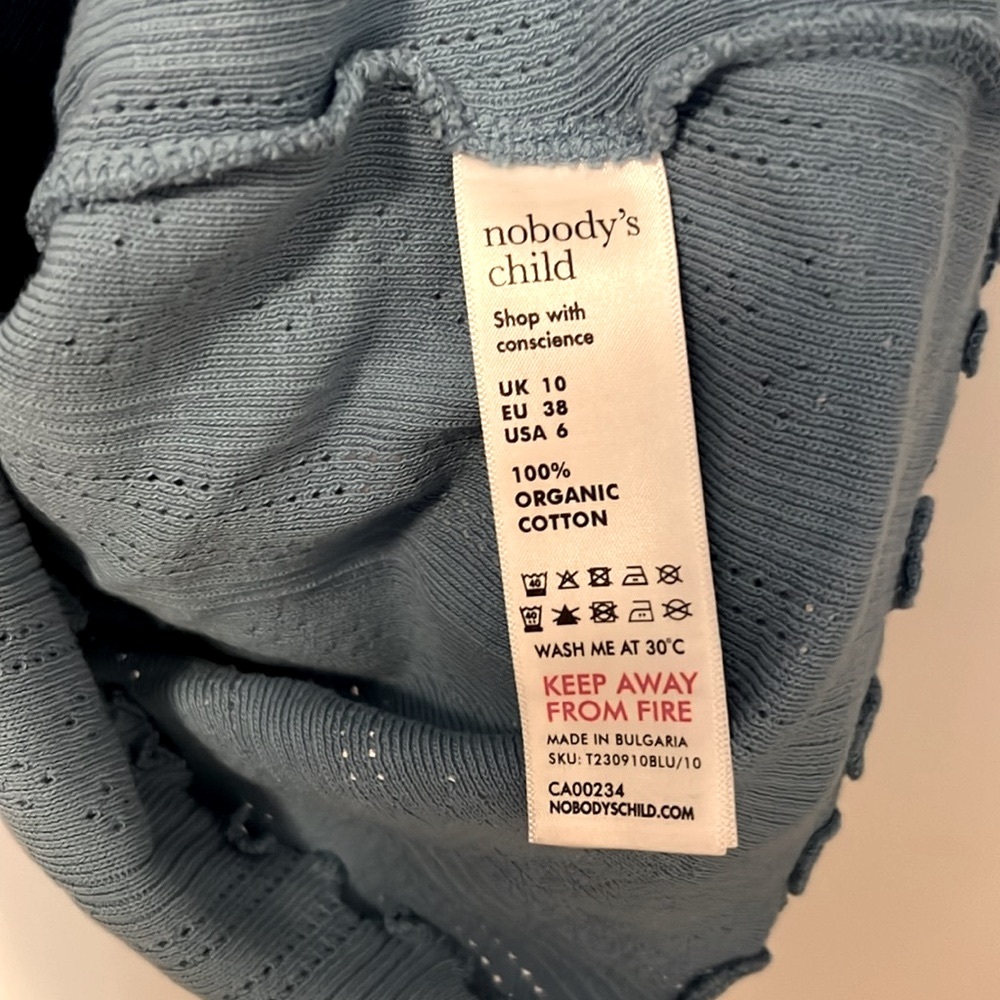 Nobody’s Child Blue organic cotton daisy tank - Picture 5 of 5